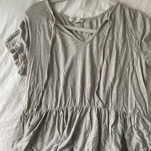 pale green peplum top w ties